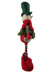 Festive Mr & Mrs Snowman Plush Standing Ornaments Xmas Gift Winter Decorations
