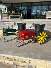 Tractor Planter Green Or Red Garden Ornament Flower Gift Decor Plant Decoration