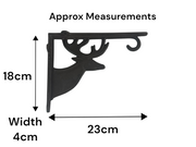 Stag Cast Iron Bracket Hanging Basket Wall Mounted Antique Garden Decor Gift