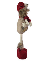 Festive Mr & Mrs Snowman Plush Standing Ornaments Xmas Gift Winter Decorations