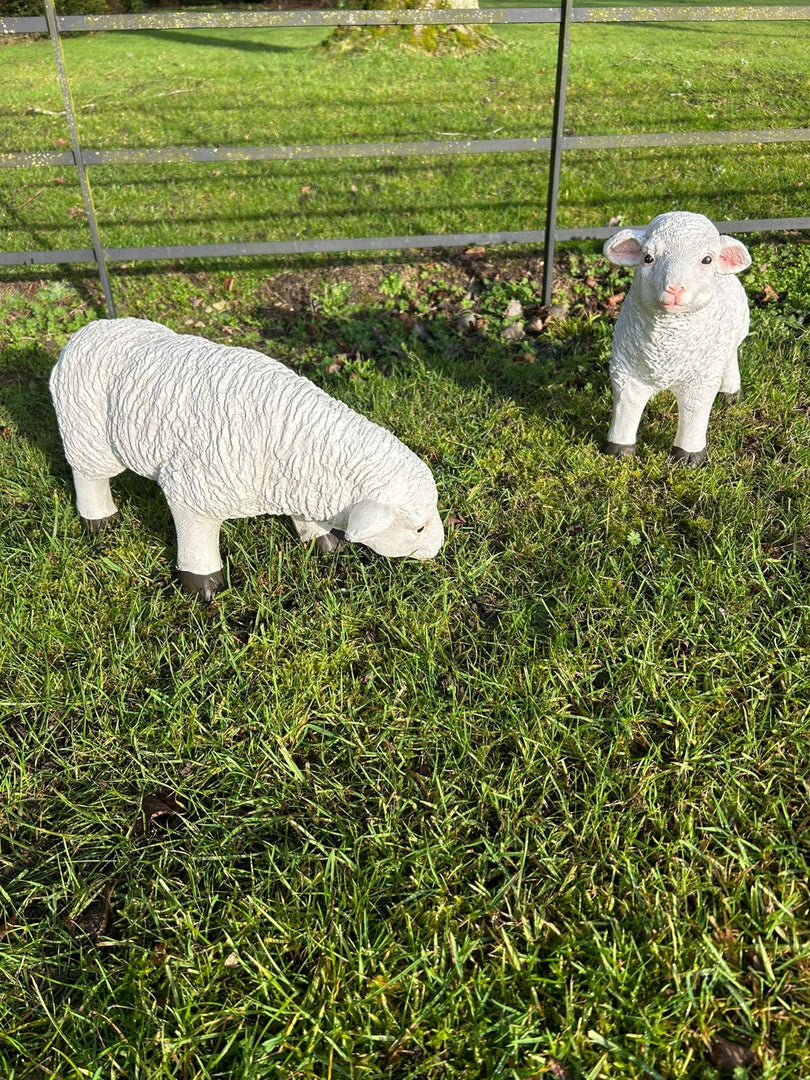 Resin Sheep Ornaments Lamb Ewe Garden Farm Figures Choice Single or Set of 2
