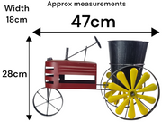 Tractor Planter Green Or Red Garden Ornament Flower Gift Decor Plant Decoration