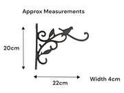 Cast Iron Bracket Hanging Basket Wall Mounted Bird Antique Garden Decor Gift