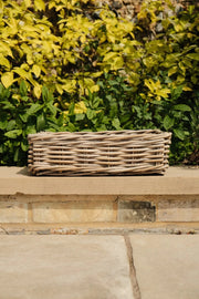 Kubu Shallow Storage Basket Home Tidy Toys Wicker Organiser Choice Of Sizes