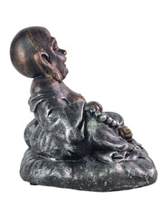 Large Bronze Black Effect Sitting Buddha Statue Garden Outdoor Decoration Gift