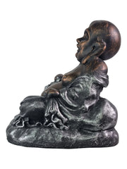 Large Bronze Black Effect Sitting Buddha Statue Garden Outdoor Decoration Gift