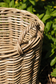 Round Kubu Wicker Rattan Log Storage Handmade Basket Choice Of Sizes