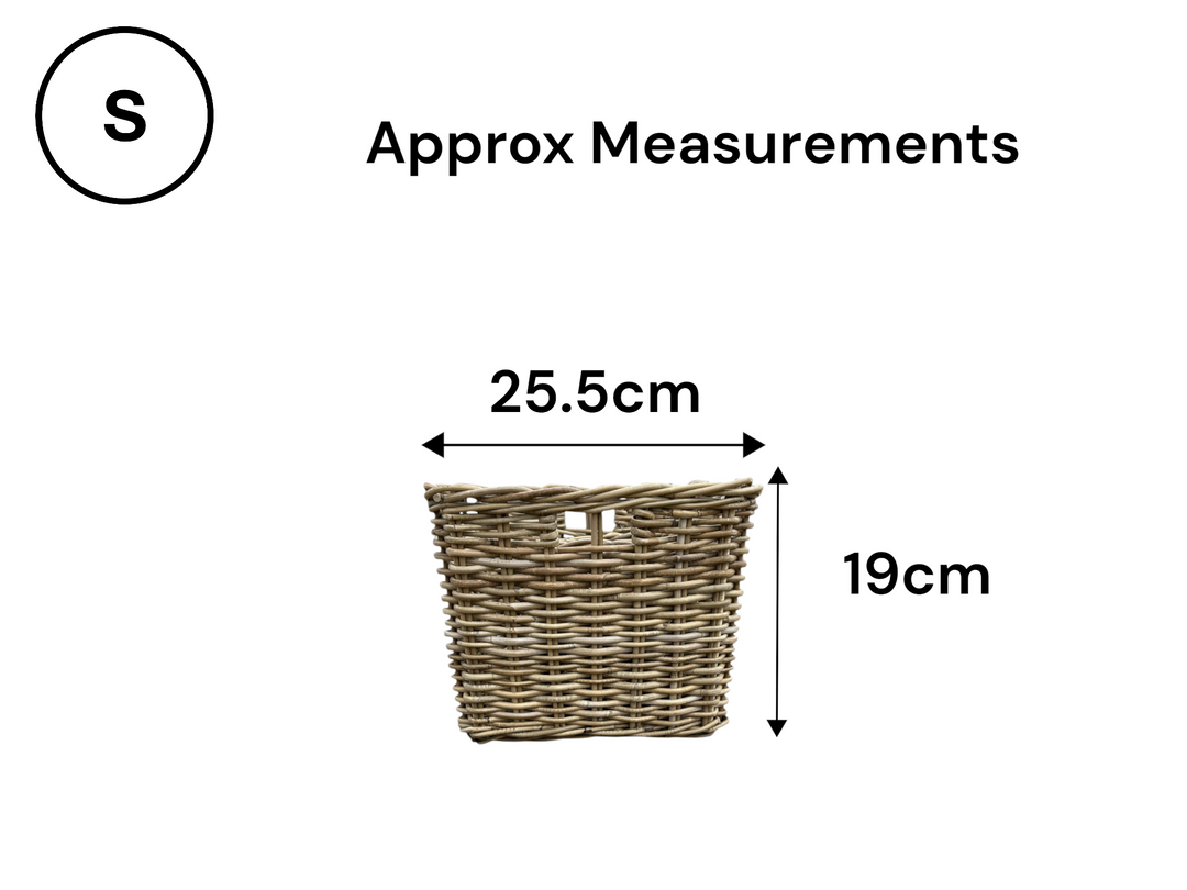 Kubu Wicker Handmade Basket Cube Storage Logs Small