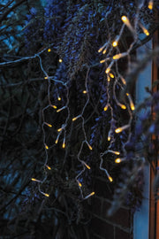 100PC Solar Curtain String Lights Outdoor Garden Decor Decoration Warm Eco Light